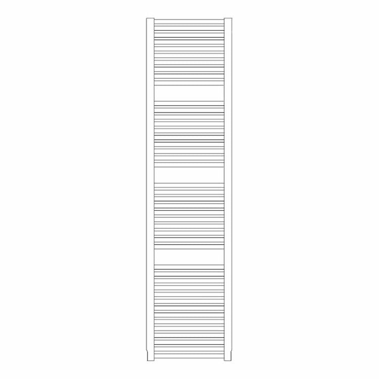 Irsap Badheizkörper NOVO Chrom, 44 Rohre, 3 Segmente, H 180,8 × B 50 × T 3 cm, Chrom (Farbcode 50) NLG050B50IR01NNN02