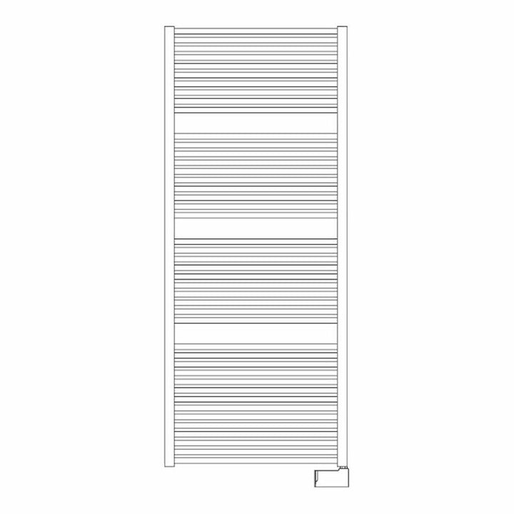 Irsap Elektro-Badheizkörper NOVO Chrom, 44 Rohre, 3 Segmente, H 180,8 × B 75 × T 3 cm, mit elektronischer Steuerung, Chrom (Farbcode 50) NLG075E50IR01NNN01