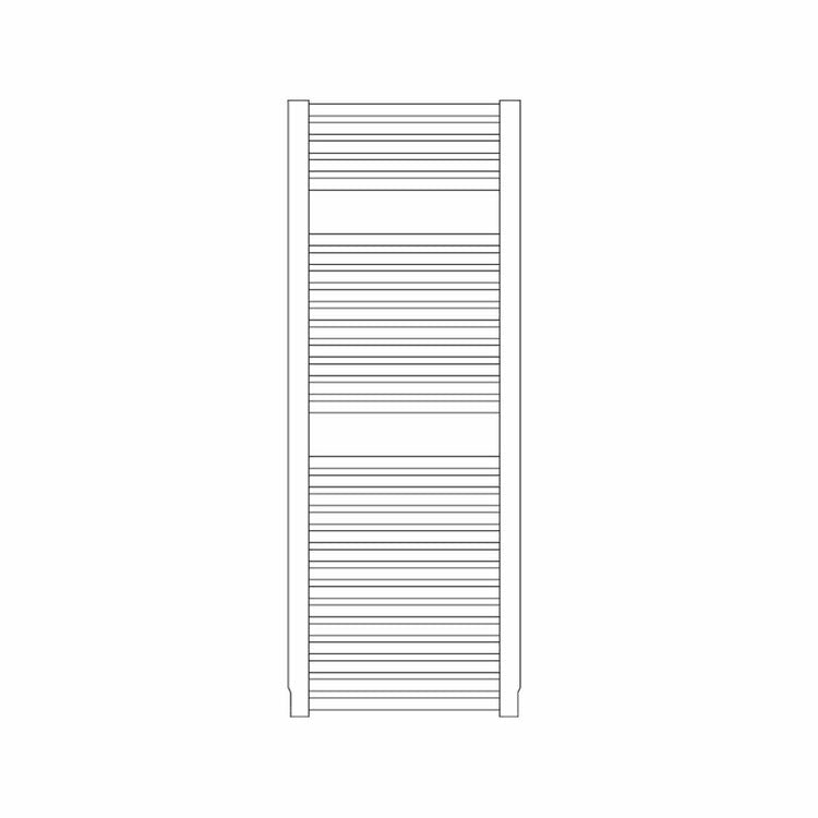 Irsap Badheizkörper NOVO Chrom, 29 Rohre, 2 Segmente, H 119,6 × B 45 × T 3 cm, Chrom (Farbcode 50) NLM045B50IR01NNN02