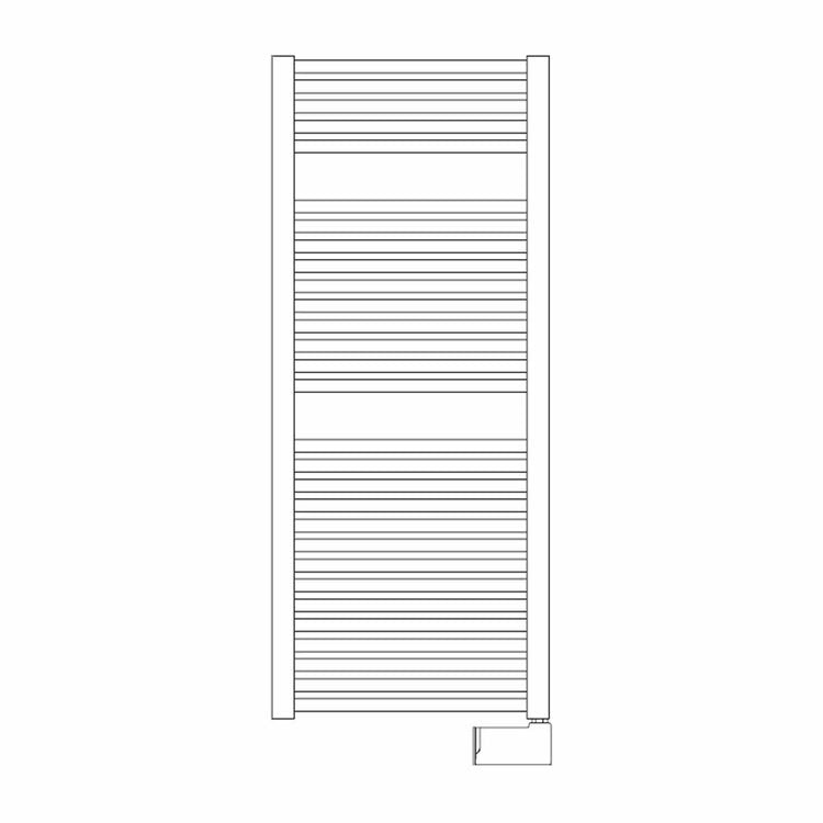 Irsap Elektro-Badheizkörper NOVO Chrom, 29 Rohre, 2 Segmente, H 119,6 × B 50 × T 3 cm, mit elektronischer Steuerung, Chrom (Farbcode 50) NLM050E50IR01NNN01