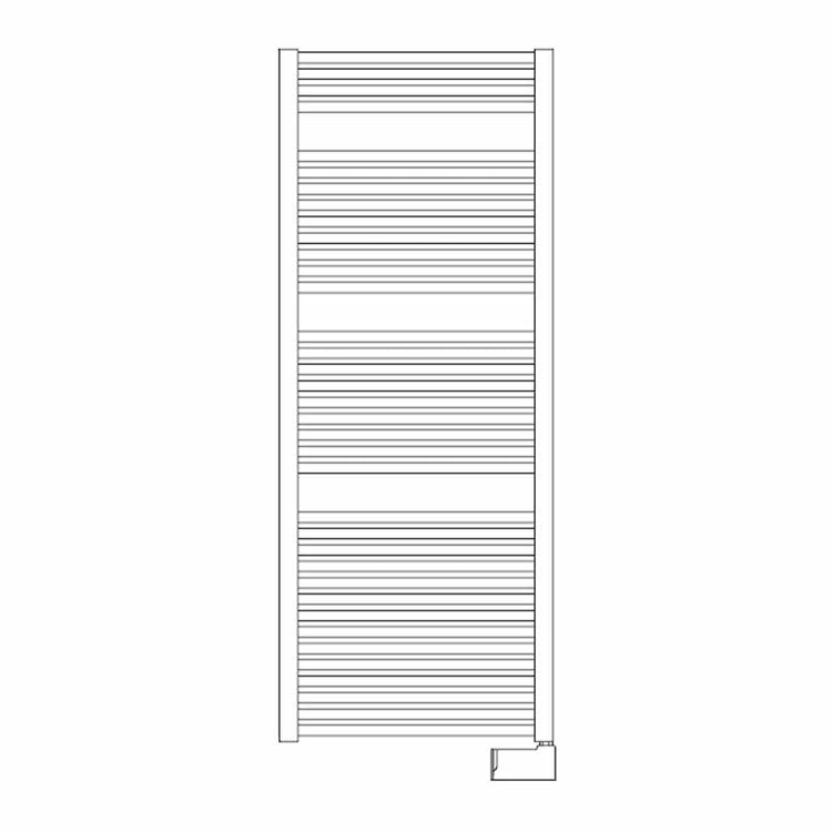 Irsap Elektro-Badheizkörper NOVO Chrom, 36 Rohre, 3 Segmente, H 152 × B 60 × T 3 cm, mit integriertem Bluetooth-Modul, Chrom (Farbcode 50) NLL060Y50IR01NNN01