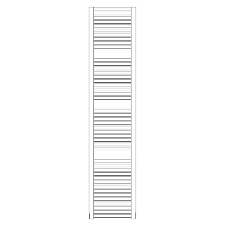 Irsap Badheizkörper NOVO, 44 Rohre, 3 Segmente, H 180,8 × B 50 × T 3 cm, Weiß Standard glänzend (Farbcode 01) NOG050B01IR01NNN03