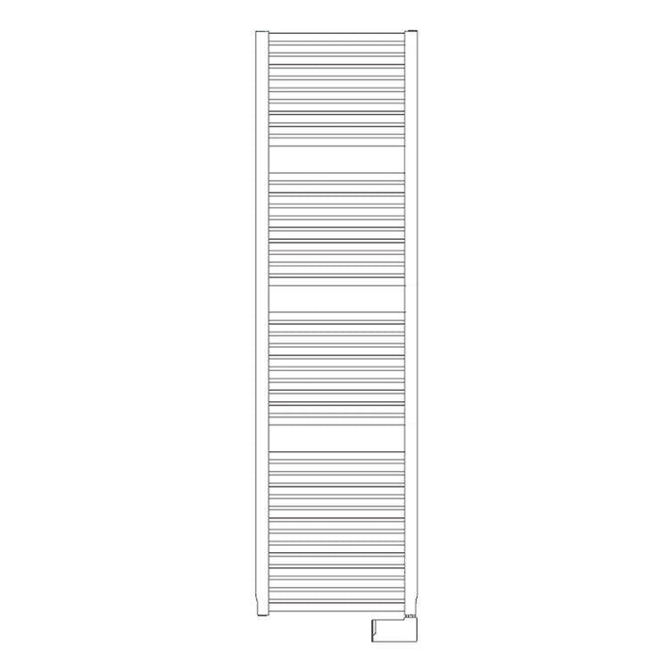 Irsap Elektro-Badheizkörper NOVO, 44 Rohre, 3 Segmente, H 180,8 × B 50 × T 3 cm, mit elektronischer WLAN-Steuerung, Weiß Standard glänzend (Farbcode 01) NOG050E01IR01NNN01