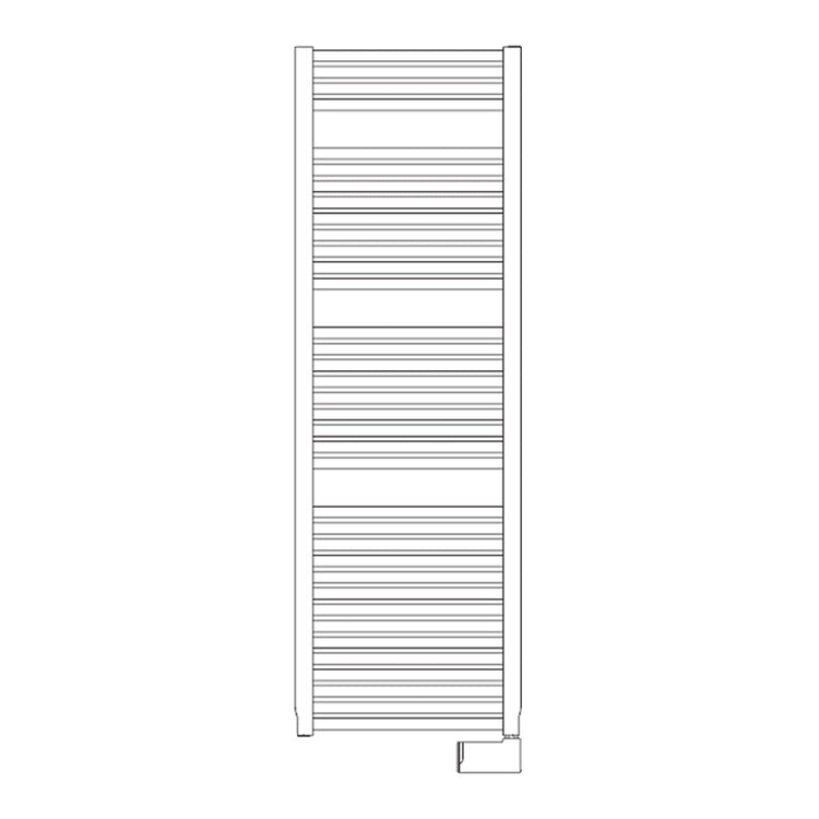 Irsap Elektro-Badheizkörper NOVO, 36 Rohre, 3 Segmente, H 152 × B 50 × T 3 cm, Weiß Standard glänzend (Farbcode 01) NOL050I01IR01NNN02