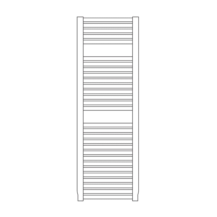 Irsap Badheizkörper NOVO, 29 Rohre, 2 Segmente, H 119,6 × B 50 × T 3 cm, Weiß Standard glänzend (Farbcode 01) NOM050B01IR01NNN01
