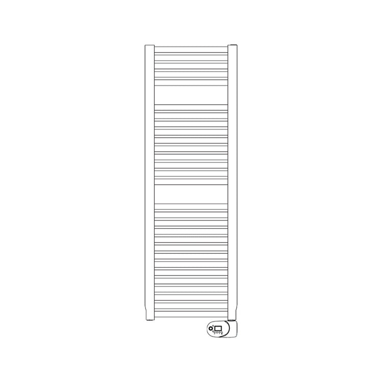 Irsap Elektro-Badheizkörper NOVO, 29 Rohre, 2 Segmente, H 119,6 × B 50 × T 3 cm, mit integriertem Bluetooth-Modul, Weiß Standard glänzend (Farbcode 01) NOM050Y01IR01NNN02