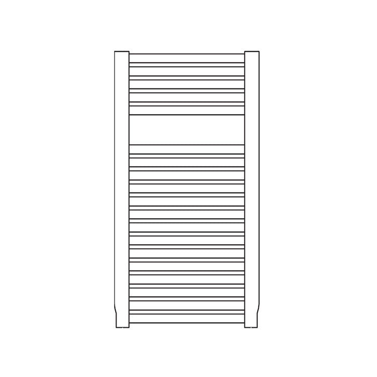 Irsap Badheizkörper NOVO, 19 Rohre, 1 Segment, H 76,4 × B 50 × T 3 cm, Weiß Standard glänzend (Farbcode 01) NOP050B01IR01NNN02