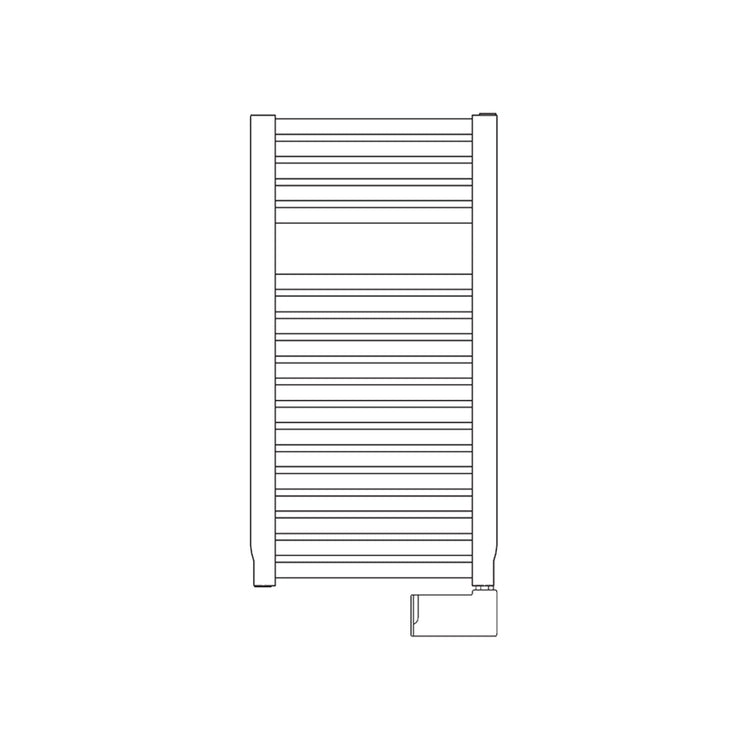 Irsap Elektro-Badheizkörper NOVO, 19 Rohre, 1 Segment, H 76,4 × B 50 × T 3 cm, Weiß glänzend (Farbcode 01) NOP050K01IR01NNN01