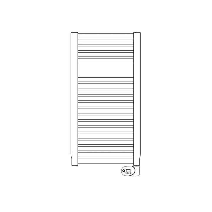Irsap Elektro-Badheizkörper NOVO, 19 Rohre, 1 Segment, H 76,4 × B 50 × T 3 cm, mit integriertem Bluetooth-Modul, Quartz 1 Strukturlack (Farbcode 1C) NOP050Y1CIR01NNN01