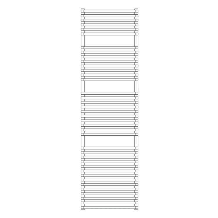 Irsap Badheizkörper NET, 38 Rohre, 3 Segmente, H 176 × B 50 × T 6,7 cm, Manhattan-Grau glänzend (Farbcode 03) NTE050B03IR01NNN01