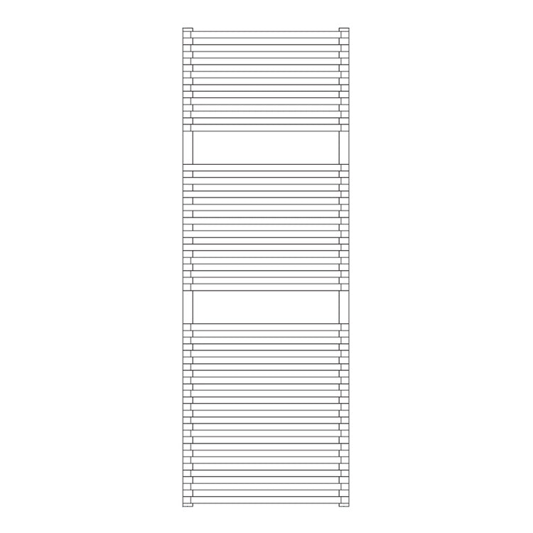 Irsap Badheizkörper NET, 32 Rohre, 2 Segmente, H 144 × B 50 × T 6,7 cm, Weiß RAL 9016 matt (Farbcode Y5) NTL050BY5IR01NNN03