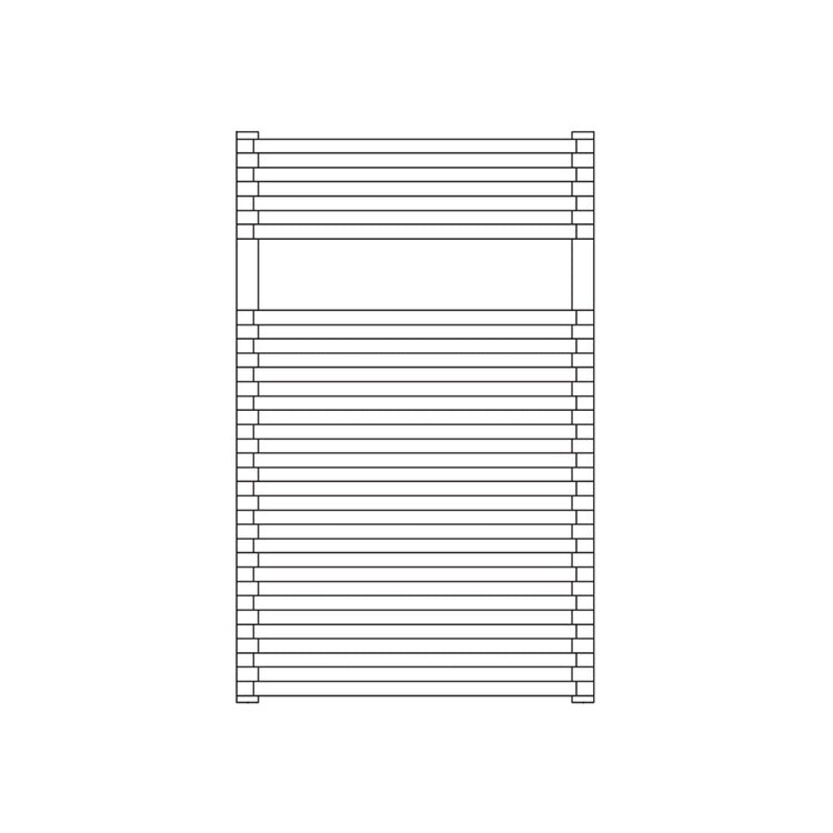Irsap Badheizkörper NET, 18 Rohre, 1 Segment, H 80 × B 60 × T 6,7 cm, Weiß Standard glänzend (Farbcode 01) NTS060B01IR01NNN01