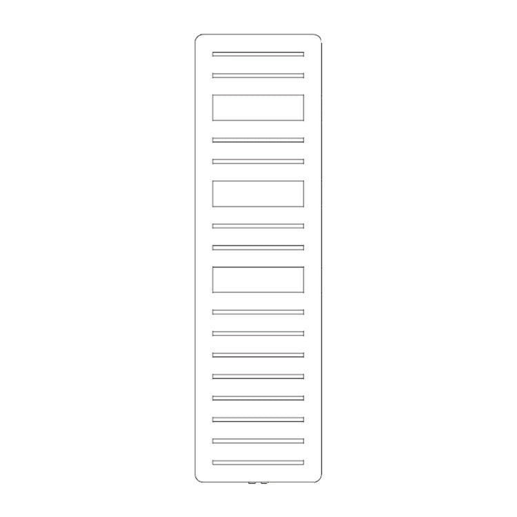 Irsap Design-Heizkörper PAGE, 18 Rohre, 3 Segmente, H 177 × B 50 × T 1,1 cm, Weiß Standard glänzend (Farbcode 01) PGL050B01IR05NNN01