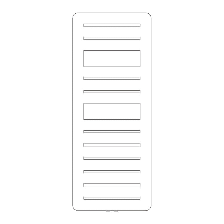 Irsap Design-Heizkörper PAGE, 13 Rohre, 2 Segmente, H 126 × B 60 × T 1,1 cm, Weiß Standard glänzend (Farbcode 01) PGM060B01IR05NNN01