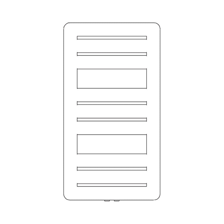 Irsap Design-Heizkörper PAGE, 9 Rohre, 2 Segmente, H 92 × B 50 × T 1,1 cm, Perlgrau Strukturlack (Farbcode L6) PGS050BL6IR05NNN01