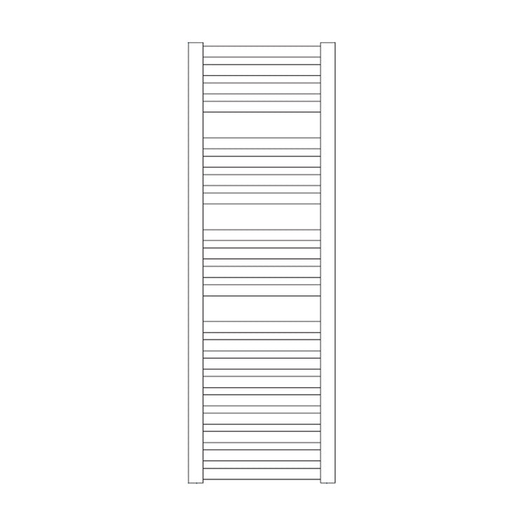 Irsap Badheizkörper PAREO, 21 Rohre, 3 Segmente, H 120 × B 75 × T 3 cm, Weiß Standard glänzend (Farbcode 01) PTM075B01IR01NNN01