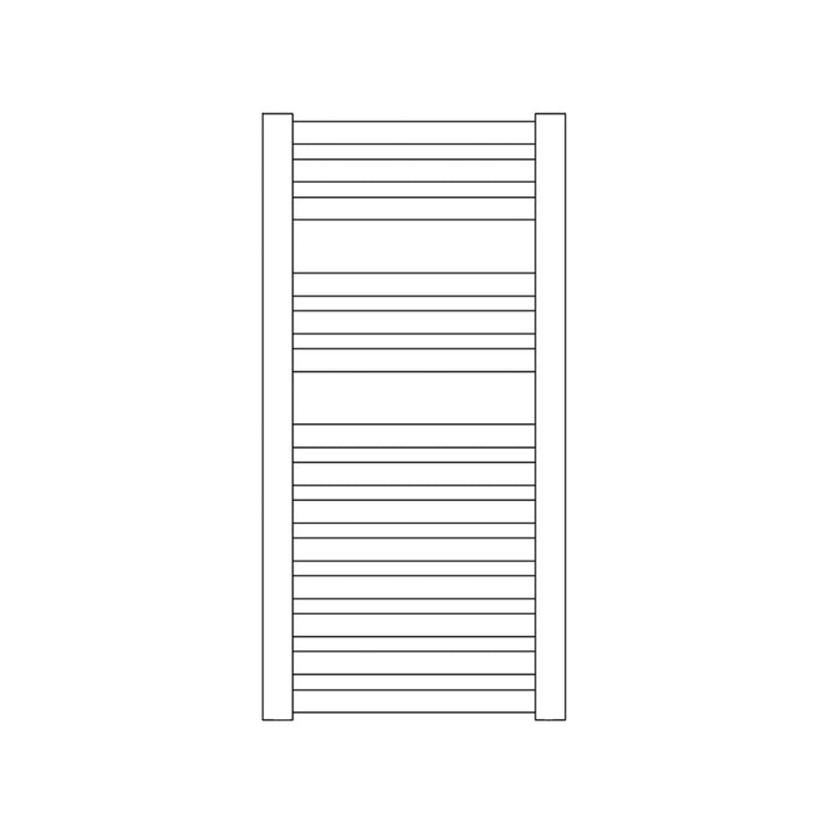 Irsap Badheizkörper PAREO, 14 Rohre, 2 Segmente, H 80 × B 75 × T 3 cm, Weiß Standard glänzend (Farbcode 01) PTS075B01IR01NNN01