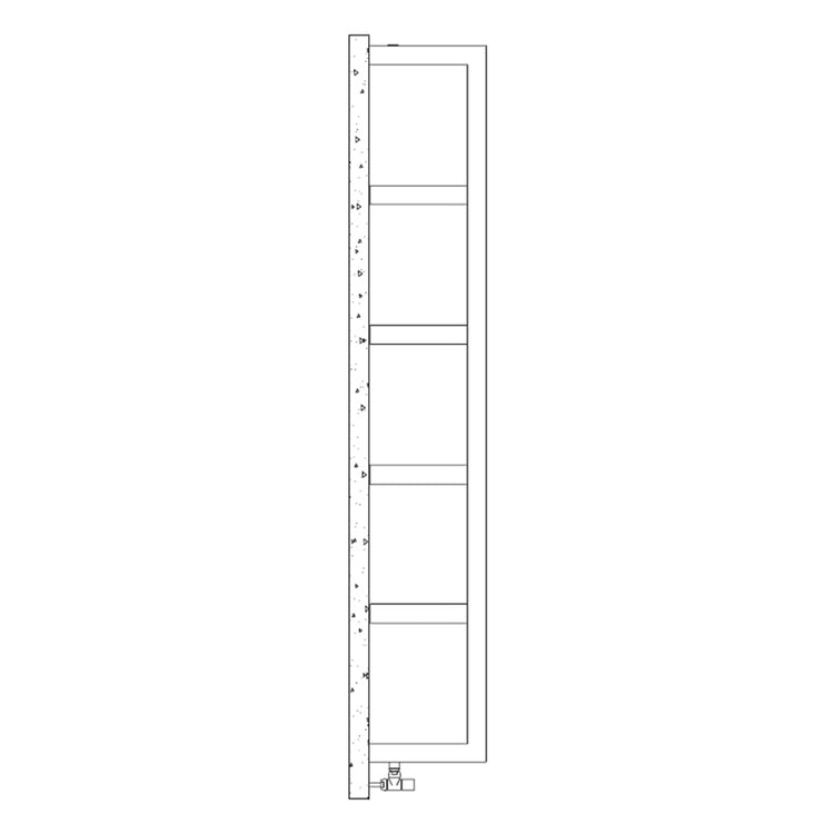 Irsap Design-Heizkörper QUADRAQUA L, H 182,8 × B 30 × T 30 cm, Weiß RAL 9016 matt (Farbcode Y5) QDRL030BY5IRNNN