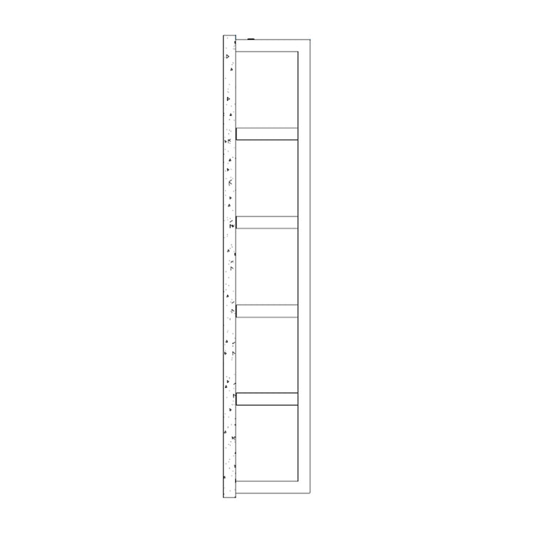 Irsap Elektro-Design-Heizkörper QUADRAQUA L, H 182,8 × B 30 × T 30 cm, Weiß Standard glänzend (Farbcode 01) QDRL030Z01IRNNN002