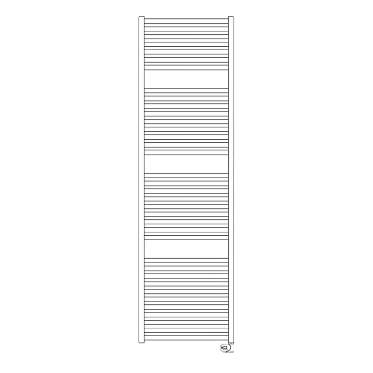 Irsap Elektro-Badheizkörper QUADRÉ, 36 Rohre, 3 Segmente, H 181,8 × B 53 × T 3 cm, mit integriertem Bluetooth-Modul, Weiß Standard glänzend (Farbcode 01) QSE053Y01IR01NNN01