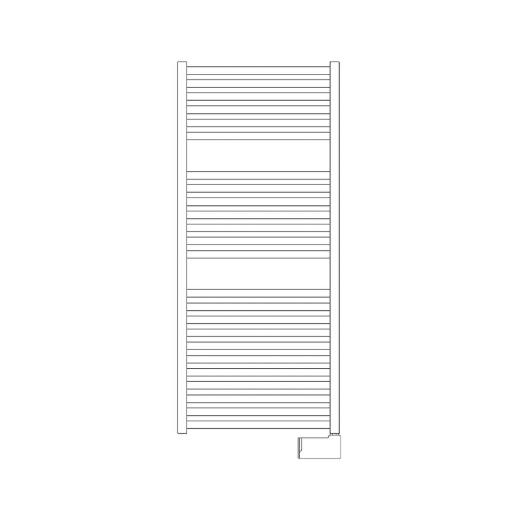 Irsap Elektro-Badheizkörper QUADRÉ, 24 Rohre, 2 Segmente, H 121,6 × B 53 × T 3 cm, Weiß Standard glänzend (Farbcode 01) QSM053E01IR01NNN01