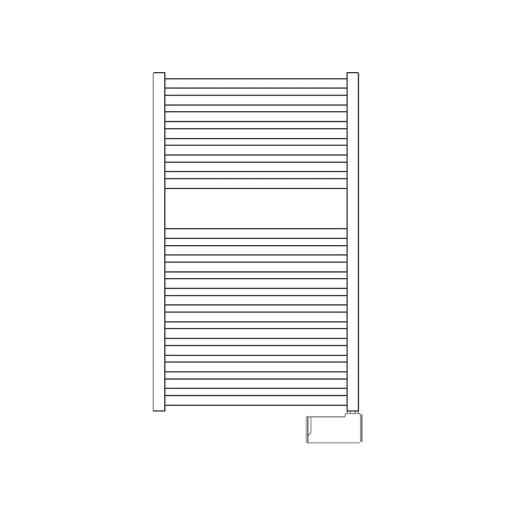 Irsap Elektro-Badheizkörper QUADRÉ, 18 Rohre, 1 Segment, H 87,2 × B 53 × T 3 cm, Weiß Standard glänzend (Farbcode 01) QSS053E01IR01NNN01