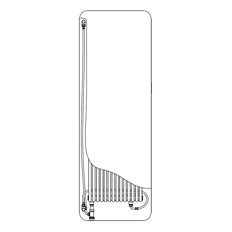 Irsap Design-Heizkörper RELAX STYLE, H 175,3 × B 49,6 × T 9,1 cm, Weiß Standard glänzend (Farbcode 01) RESP049B01IRS1AN01