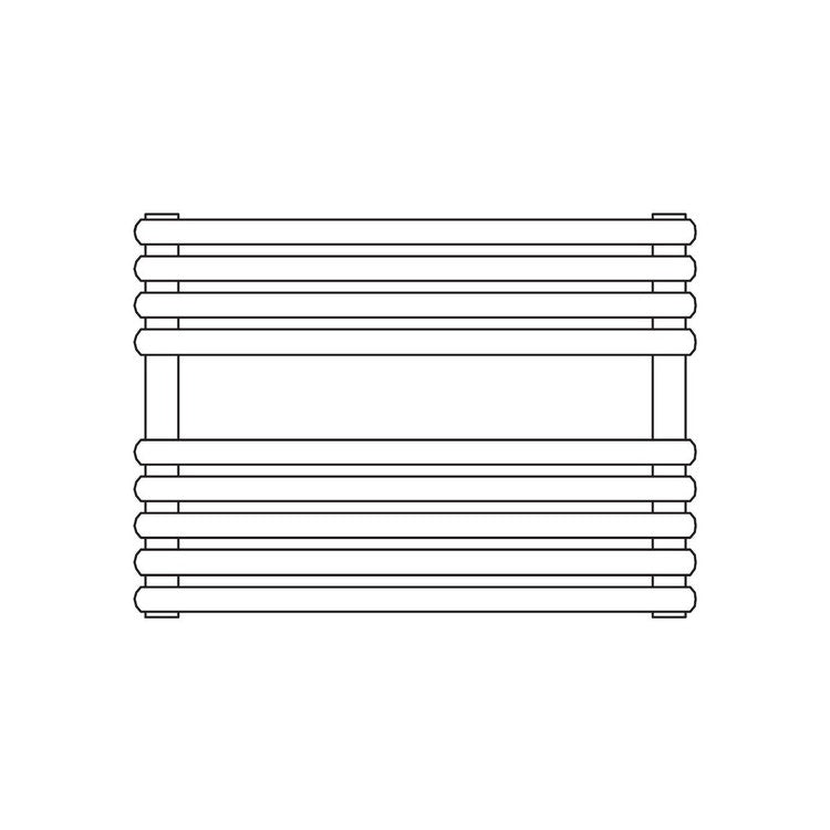 Irsap Badheizkörper RIGO, 9 Rohre, 1 Segment, H 37,3 × B 52 × T 5 cm, Weiß Standard glänzend (Farbcode 01) RIS052B01IR01NNN02