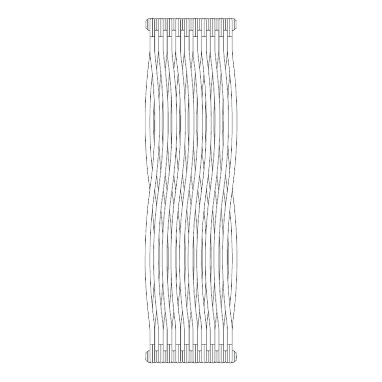 Irsap Design-Heizkörper TESI JOIN, 10 Glieder, H 180,2 × B 48,1 × T 6,5 cm, Weiß Standard glänzend (Farbcode 01) RJ218001001IR02N02