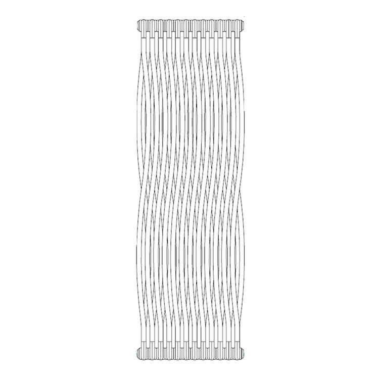 Irsap Design-Heizkörper TESI JOIN, 12 Glieder, H 200,2 × B 57,1 × T 6,5 cm, Perlgrau Strukturlack (Farbcode L6) RJ2200012L6IR02N01