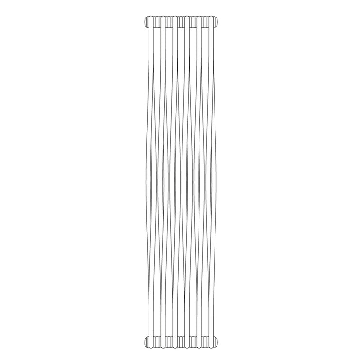 Irsap Design-Heizkörper TESI MEMORY, 6 Glieder, H 180,2 × B 39,4 × T 6,5 cm, Weiß Standard glänzend (Farbcode 01) RM218000601IR02N01