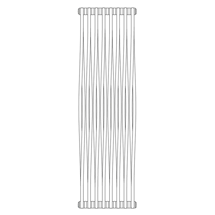 Irsap Design-Heizkörper TESI MEMORY, 8 Glieder, H 200,2 × B 52,4 × T 6,5 cm, Weiß Standard glänzend (Farbcode 01) RM220000801IR02N02