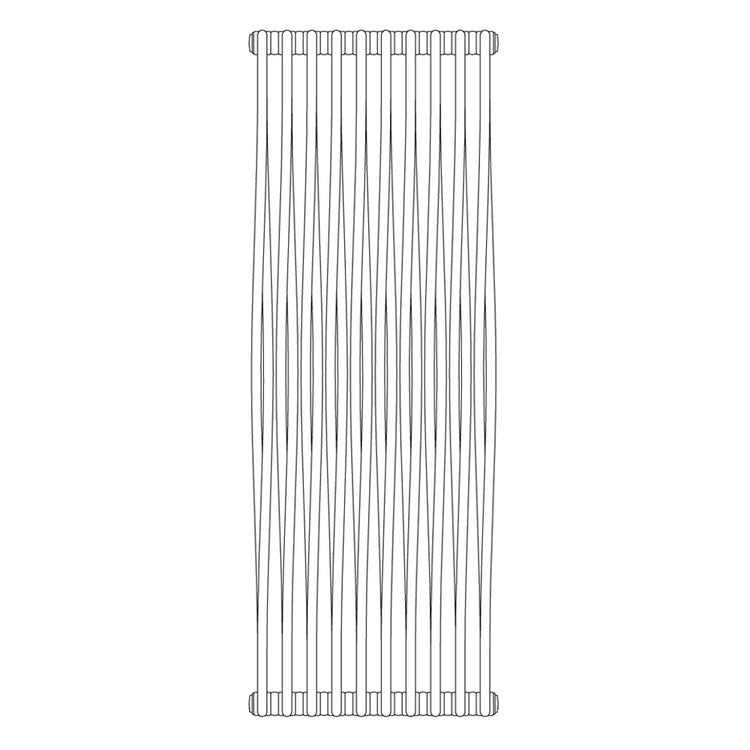 Irsap Design-Heizkörper TESI MEMORY, 10 Glieder, H 200,2 × B 65,4 × T 6,5 cm, Weiß Standard glänzend (Farbcode 01) RM220001001IR02N01
