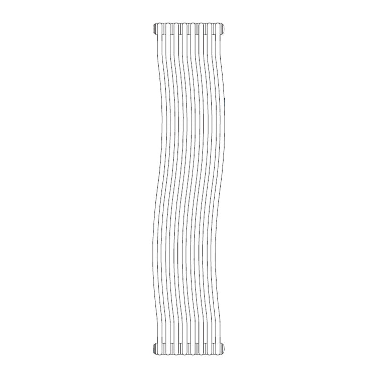 Irsap Design-Heizkörper TESI RUNNER, 8 Glieder, H 180,2 × B 39,1 × T 6,5 cm, Weiß RAL 9016 matt (Farbcode Y5) RN2180008Y5IR02N02