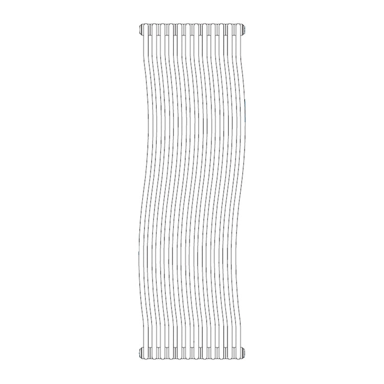 Irsap Design-Heizkörper TESI RUNNER, 12 Glieder, H 180,2 × B 57,1 × T 6,5 cm, Weiß RAL 9016 matt (Farbcode Y5) RN2180012Y5IR02N02