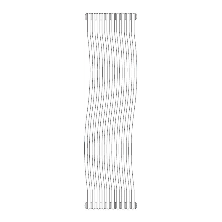 Irsap Design-Heizkörper TESI RUNNER, 10 Glieder, H 200,2 × B 48,1 × T 6,5 cm, Weiß Standard glänzend (Farbcode 01) RN220001001IR02N02