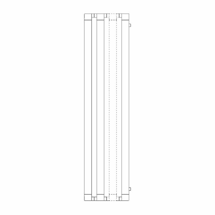 Irsap Design-Heizkörper STEP_V, 8 Glieder, H 180 × B 91 × T 10,7 cm, Chrom (Farbcode 50) SE118000850IR01