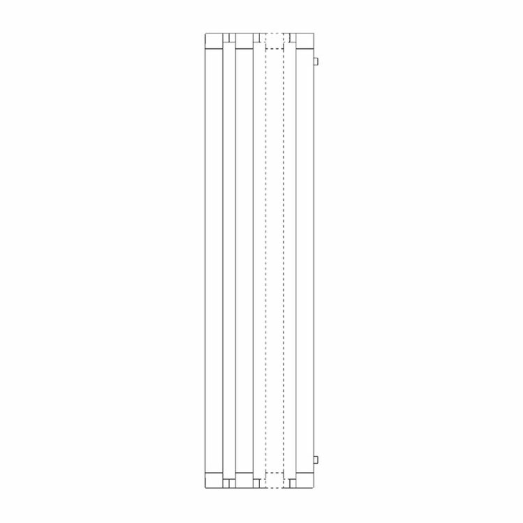 Irsap Design-Heizkörper STEP_V, 6 Glieder, H 200 × B 67 × T 10,7 cm, Chrom (Farbcode 50) SE120000650IR01