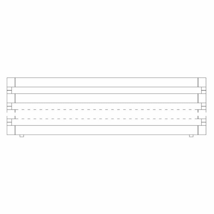 Irsap Design-Heizkörper STEP_H, 4 Glieder, H 43 × B 150 × T 10,7 cm, Perlweiß Strukturlack (Farbcode 16) SE11500031BIR01001