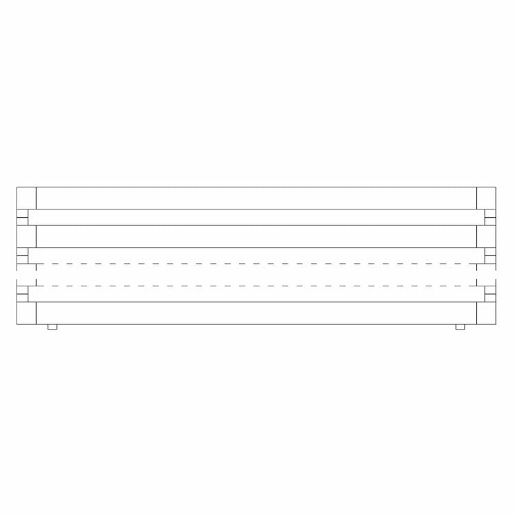 Irsap Design-Heizkörper STEP_H, 3 Glieder, H 31 × B 180 × T 10,7 cm, Chrom (Farbcode 50) SE118000350IR01001