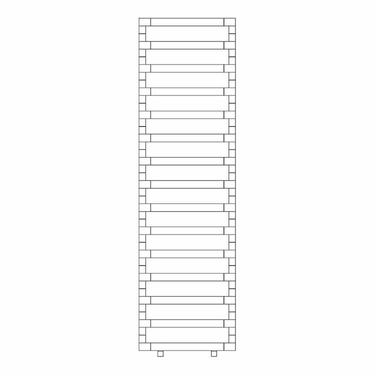 Irsap Design-Heizkörper STEP_B, 15 Glieder, H 172 × B 60 × T 10,7 cm, Chrom (Farbcode 50) SEE060B50IR01NNN02