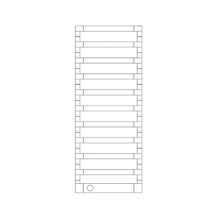 Irsap Elektro-Design-Heizkörper STEP_E, 11 Glieder, H 125,5 × B 50 × T 10,7 cm, Perlweiß Strukturlack SEL050T16IR01NNN03