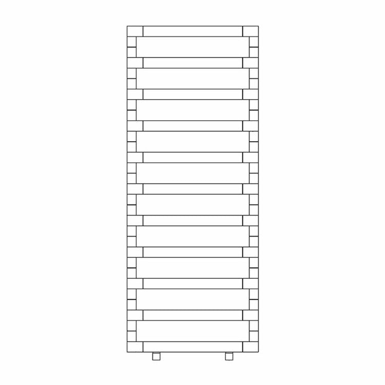 Irsap Design-Heizkörper STEP_B, 11 Glieder, H 124 × B 60 × T 10,7 cm, Chrom (Farbcode 50) SEM060B50IR01NNN01