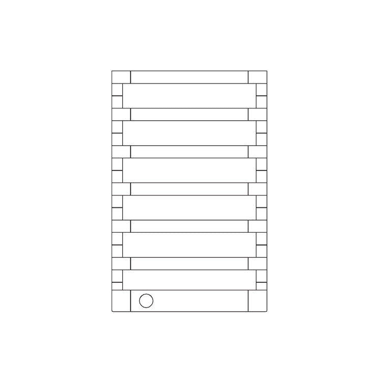 Irsap Elektro-Design-Heizkörper STEP_E, 7 Glieder, H 77,5 × B 50 × T 10,7 cm, Chrom SEP050T50IR01NNN03