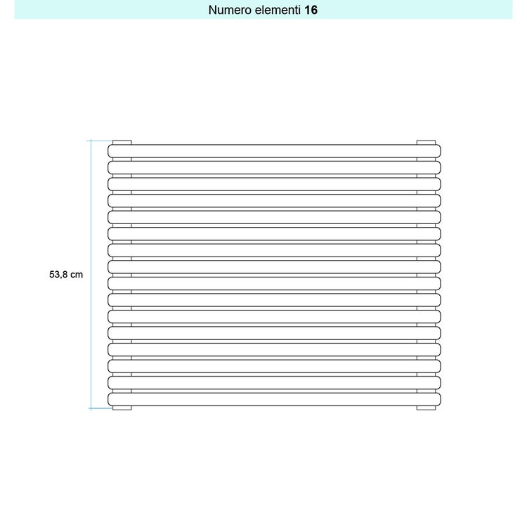 Irsap Design-Heizkörper ARPA 23 horizontal, 16 Glieder, H 53,8 × B 92 × T 5 cm, Sunstone Strukturlack (Farbcode 2D) SI10920162DIR01H01