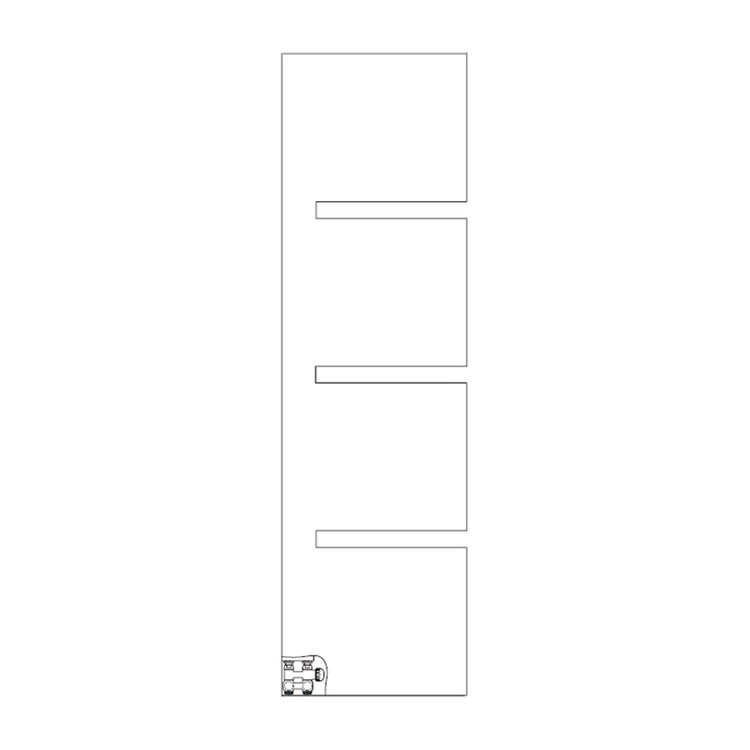 Irsap Design-Heizkörper SEQUENZE L, H 173,5 × B 50 × T 9 cm, Weiß Standard glänzend (Farbcode 01) SQZE050B01IRANN001