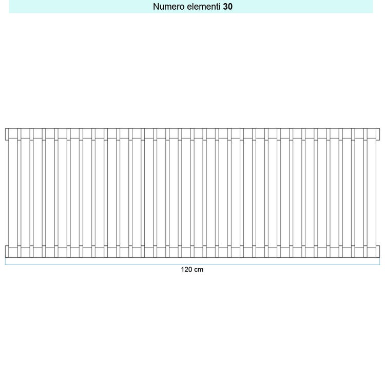 Irsap Design-Heizkörper SAX vertikal, 30 Glieder, H 83 × B 120 × T 5,5 cm, Weiß Standard glänzend (Farbcode 01) SX108303001IR01A01