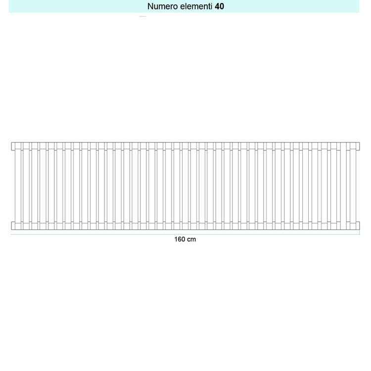 Irsap Design-Heizkörper SAX vertikal, 40 Glieder, H 53 × B 160 × T 5,5 cm, Weiß Standard glänzend (Farbcode 01) SX105304001IR01A01