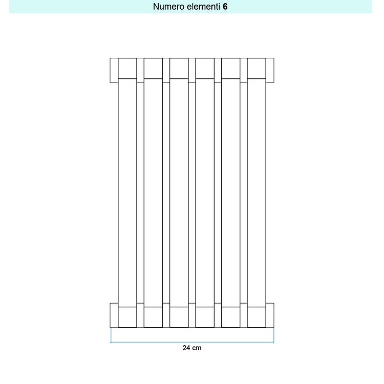Irsap Design-Heizkörper SAX 2 vertikal, 6 Glieder, H 83 × B 24 × T 8 cm, Quartz 1 Strukturlack (Farbcode 1C) SX20830061CIR01A01