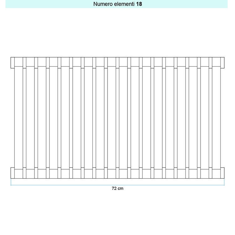 Irsap Design-Heizkörper SAX 2 vertikal, 18 Glieder, H 180 × B 72 × T 8 cm, Graphitschwarz Strukturlack (Farbcode 18) SX218001818IR01A01